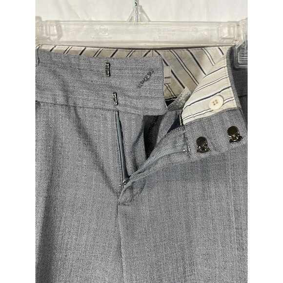 Dockers women's slacks pants size 10 med gray striped hooks zipper READ - Picture 5 of 13